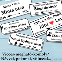 Utcanévtábla egyedi