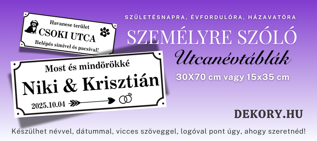 Egyedi utcatáblák