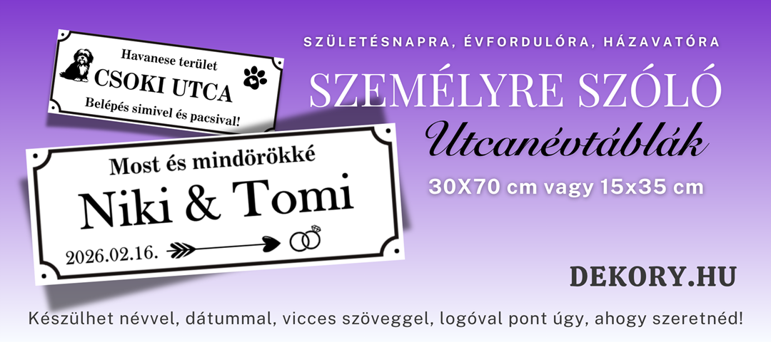 Egyedi utcatáblák