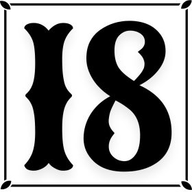 Házszám tábla 18