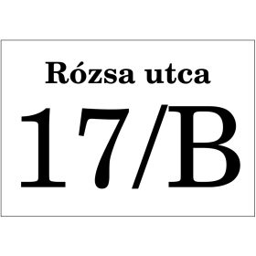 Fekvő házszámtábla 2