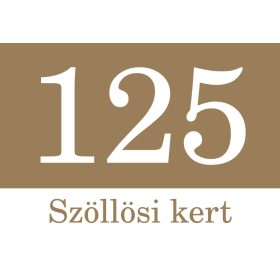 Fekvő házszámtábla 4