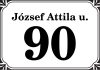 Fekvő házszámtábla 5
