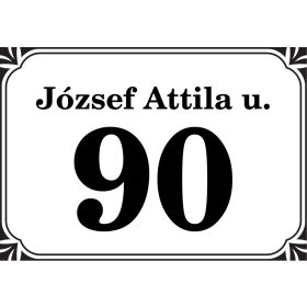Fekvő házszámtábla 5