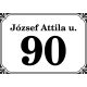 Fekvő házszámtábla 5