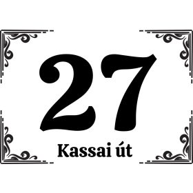 Fekvő házszámtábla 7