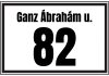 Fekvő házszámtábla 8