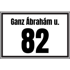 Fekvő házszámtábla 8