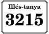 Fekvő házszámtábla 9