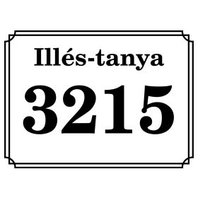 Fekvő házszámtábla 9