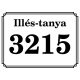 Fekvő házszámtábla 9
