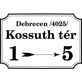 Fekvő házszámtábla 10