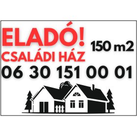 Eladó családi ház tábla