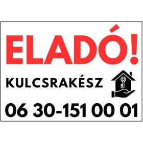 Kulcsrakész ingatlan eladó tábla
