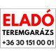 Eladó teremgarázs tábla