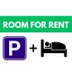 Room for rent tábla