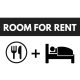 Rom for rent tábla egyszínű