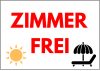 ZIMMER FREI tábla