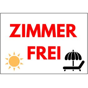 ZIMMER FREI tábla