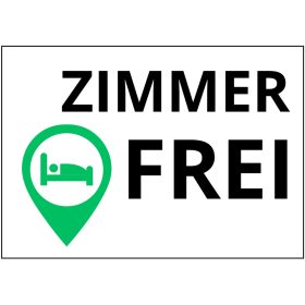 ZIMMER FREI tábla logóval