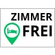ZIMMER FREI tábla logóval