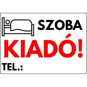 Szoba Kiadó tábla