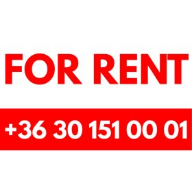 For rent tábla számmal