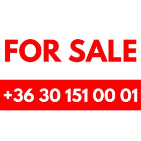 For Sale tábla egyedi telefonszámmal
