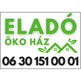 Eladó Öko ház tábla
