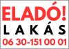 Eladó lakás tábla