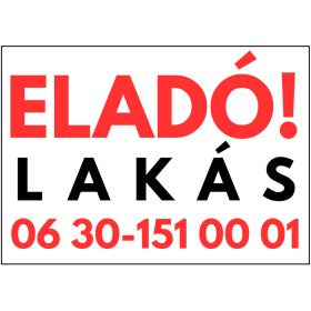 Eladó lakás tábla