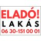 Eladó lakás tábla