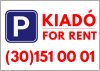 Kiadó parkoló tábla