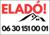 Szimpla eladó ház tábla