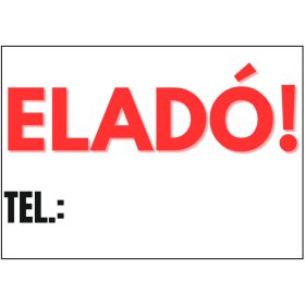 Eladó tábla egyedi számmal
