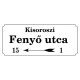 Egyedi utcanév tábla hagyományos