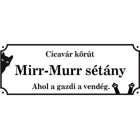 Egyedi utcanév cicás