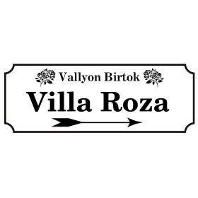 Kétoldalas egyedi utcatábla