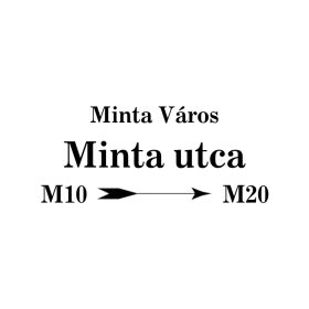 Egyedi utcanév tábla alap